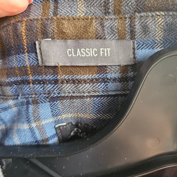 Eddie Bauer Classic Fit Brown and Blue Flannel Shirt, Size S - Picture 10 of 10